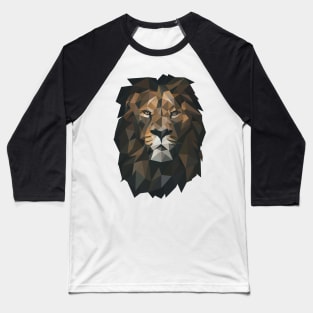 Low Poly Lion Baseball T-Shirt